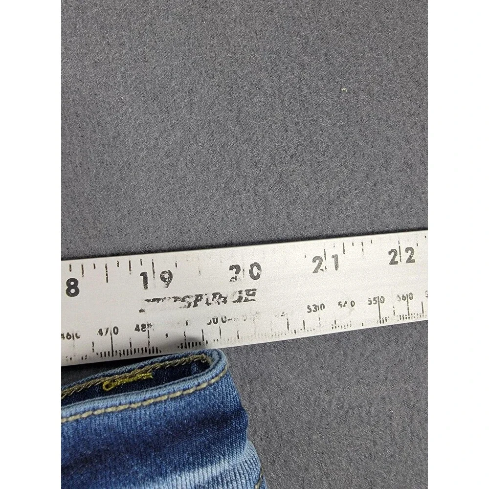 Frost Origin Shorts Mens 38 Blue Distressed Ripped Denim Yellow Patch Streetwear